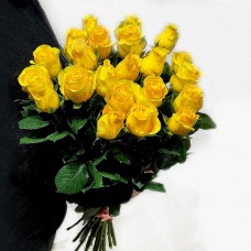 25 желтых роз (70 см)